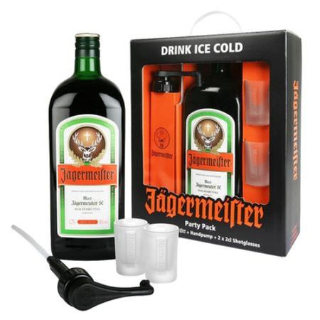 Jagermeister Party Pack Cu 2 Pahare & Pompa Extragere